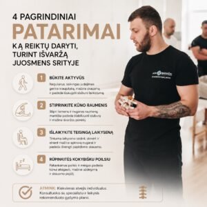 Specialistas su stuburo modeliu ir patarimai