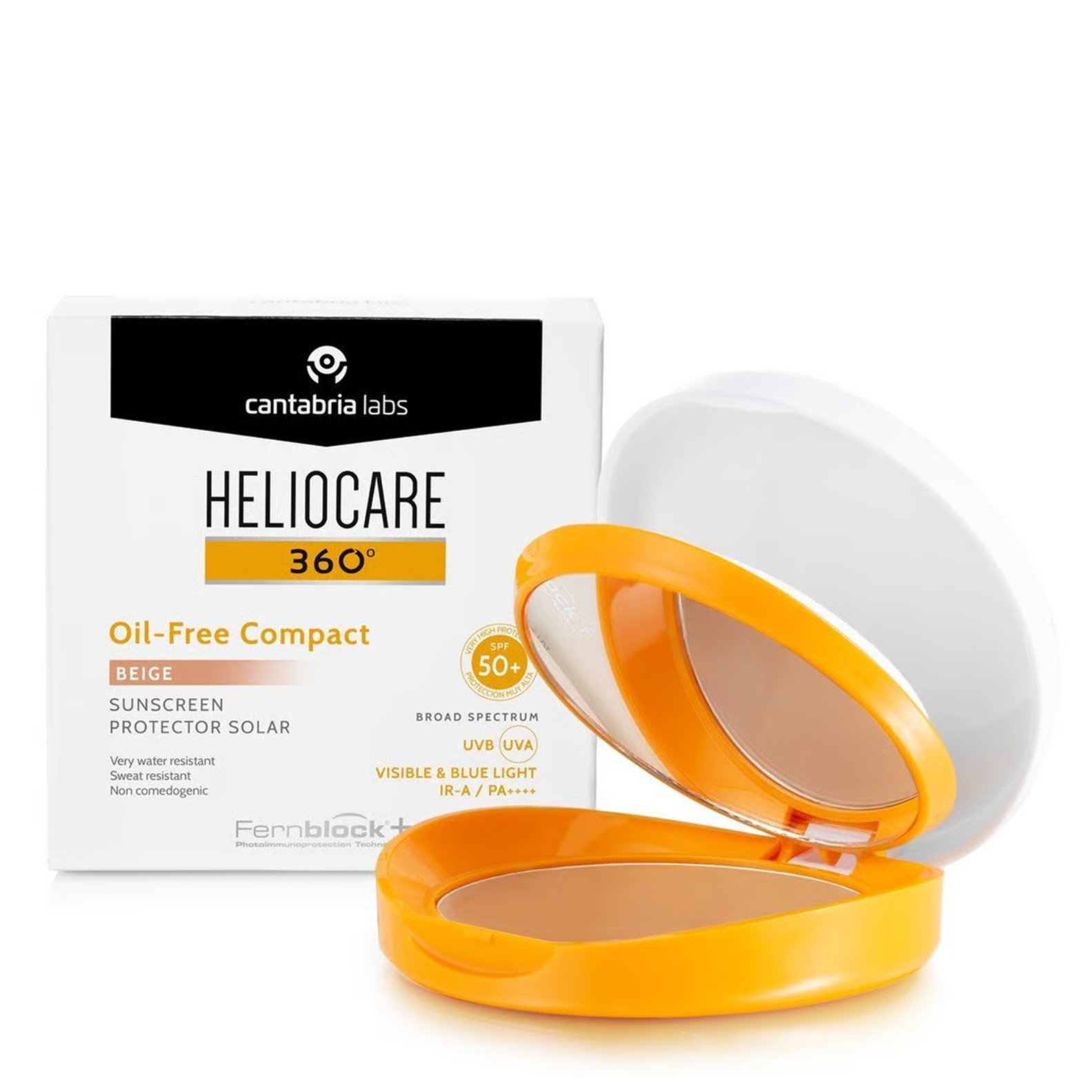 cantabria-labs-heliocare-oil-free-compact-spf50-beige-10g.jpg HELIOCARE 360 OIL-FREE APSAUGINĖ KOMPAKTINĖ PUDRA SPF50, 10 G (Beige) - Image 1