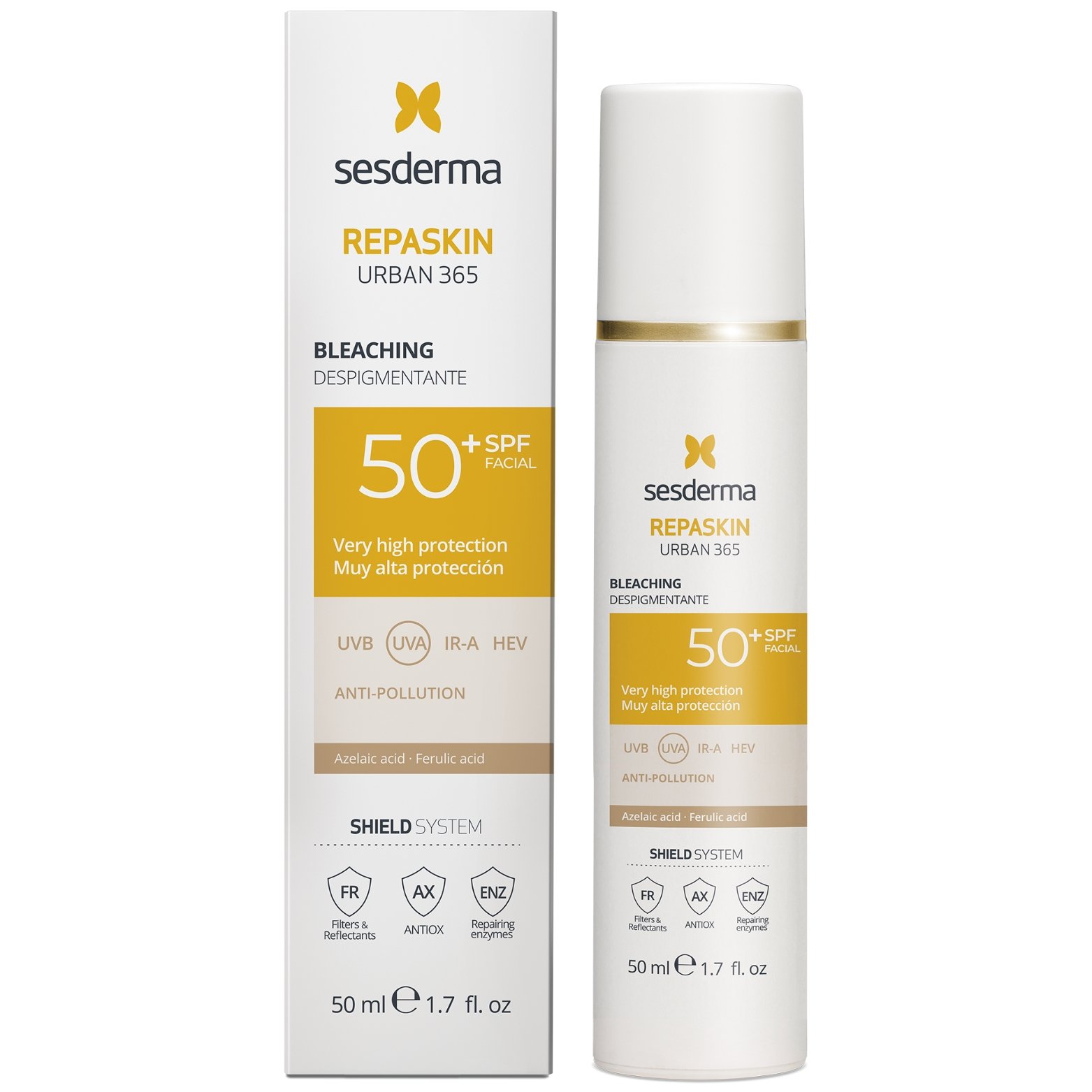 sesderma-repaskin-urban-365-depigmenting-spf50-50ml.jpg SESDERMA REPASKIN URBAN 365 APSAUGINIS VEIDO KREMAS SPF50+ PIGMENTUOTAI ODAI, 50 ML - Image 1