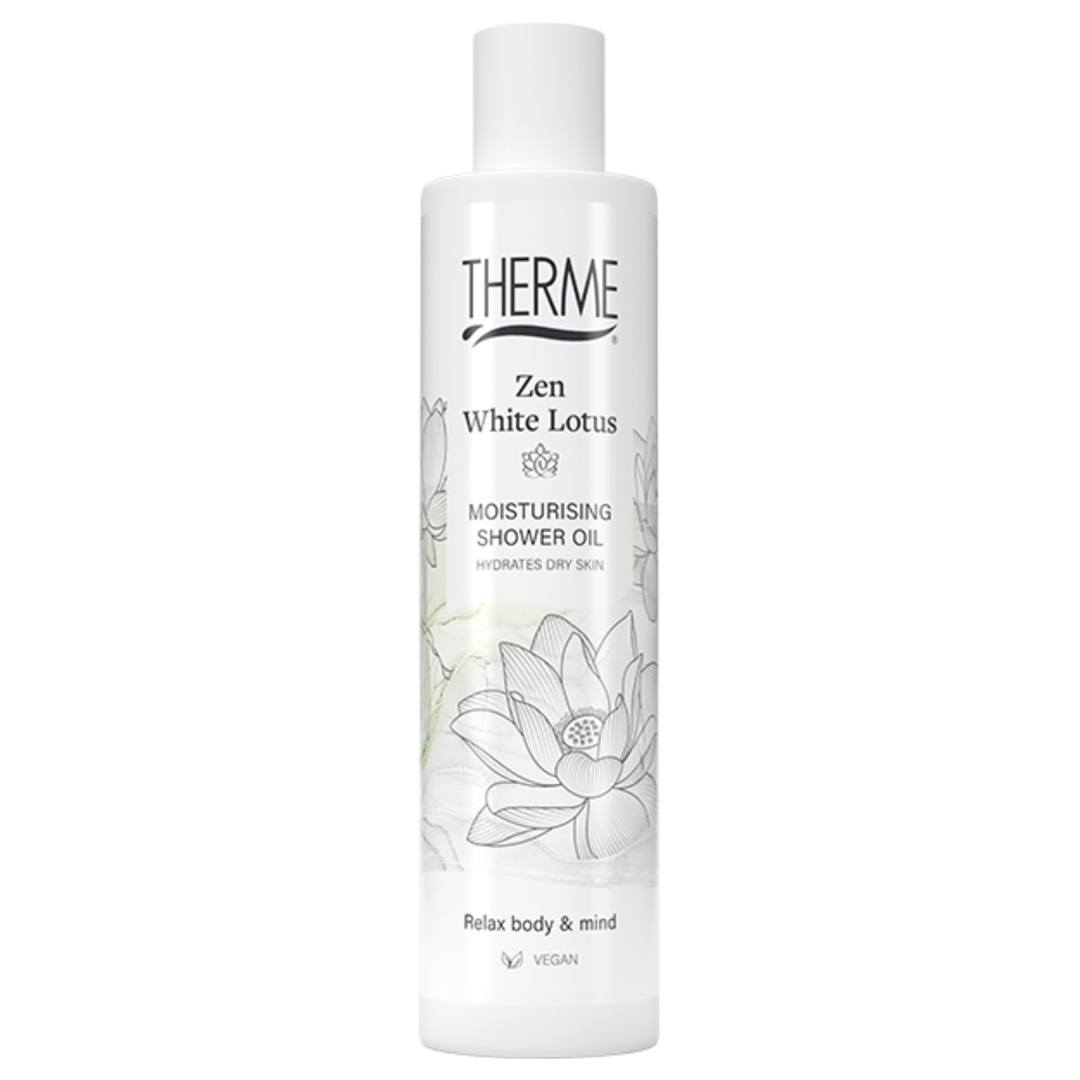 therme-zen-white-lotus-drekinantis-duso-aliejus-250-ml.jpg THERME ZEN WHITE LOTUS DRĖKINANTIS DUŠO ALIEJUS, 250 ML - Image 1