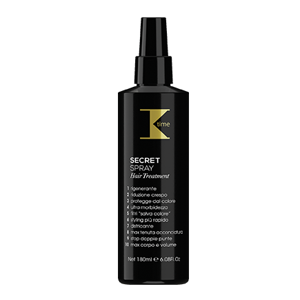 Juodas K Time Secret Spray plaukų purškiklis