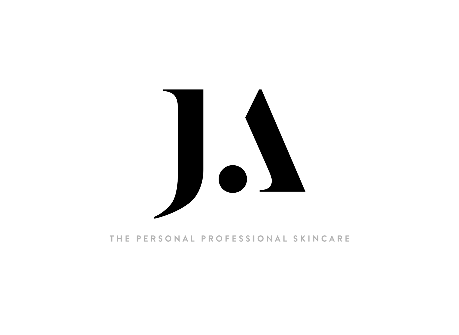 Užrašas „The Personal Professional Skincare“ juodame fone