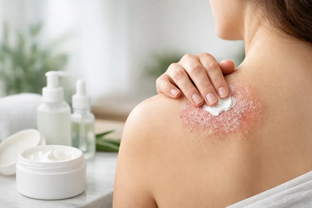 Psoriazės odos priežiūra be dirginimo